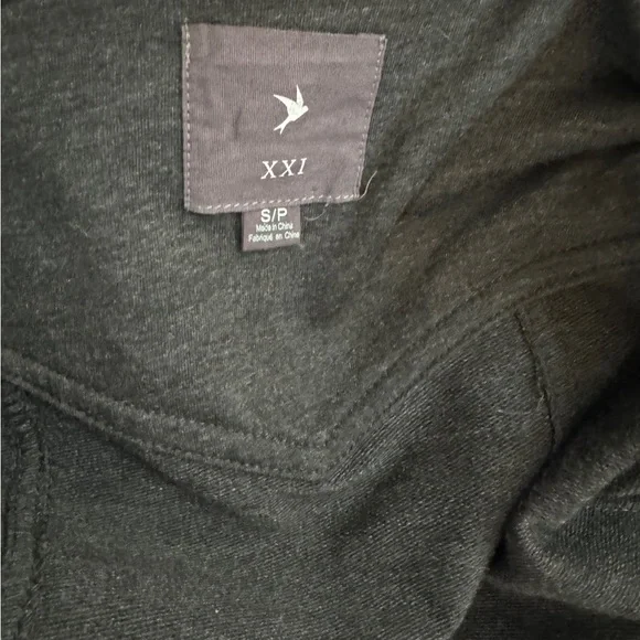 Forever 21 Moto Jacket. Heathered Gray. Sweatshirt type material. Size Small - Picture 2 of 5